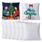 UK Stock 10 Pack 15.7" x 15.7" White Sublimation Pillow Case Blanks, Decorative Throw Pillow Covers for POD, DTF & Embroidery Custom Printing