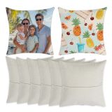 US Stock-CALCA 10PCS 15.75"x15.75" Blank Linen Pocket Pillowcase Cushion Covers - Sublimation & DTF Printable for Custom Designs