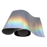 US Stock CALCA 23.6in x 32.8ft/60cm x 10m DTF Silver Holographic Film Roll, Cold Peel