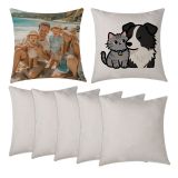 US Stock CALCA 50 Pack POD Sublimation Linen Pillow Blanks 17.7x17.7in, 3D Cushion Covers with Invisible Zipper, Compatible with Sublimation/HTV/DTF Printing