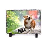 CALCA7.87" x 11.8"  Custom Photo Slate with Stand  Personalized Finished Plaque Ready to Display