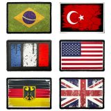 Custom Dual-Face Hook & Loop Patch – 3D High-Frequency UV Printed Logo & Flag