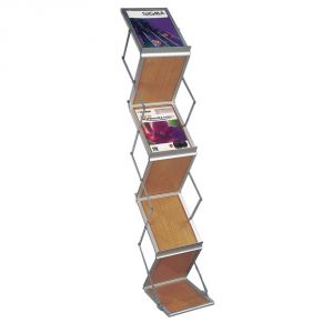 Portable Wooden Folding Magazine Display Stand