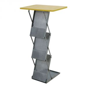 Portable Folding Table with 3 Literature Pockets