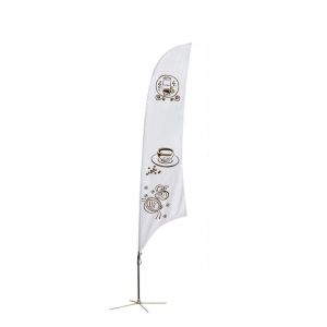 13.1 ft Feather Banner with Cross Base (Double Sided Printing)