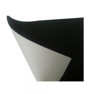 (320gsm-840*840-6*6) Glossy Laminated Frontlit Black Back PVC Flex Banner 125.9" (3.2m)