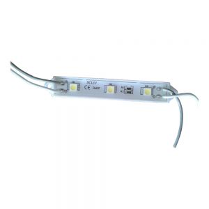SMD 5050 Waterproof LED Module (3 LEDs, White Light, 0.72W, L78 x W15mm)
