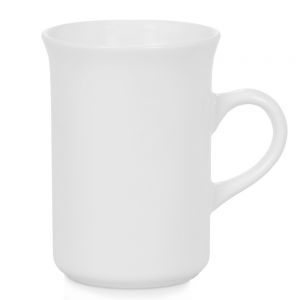 10 OZ Coating White Mug with Curled Rim for Sublimation Printing