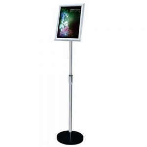 A3 Size Pedestal Sign Stand Adjustable Height Vertical / Horizontal Display Frame