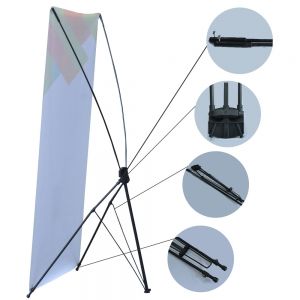 24"x63" Economy Aluminum Foot X Banner Stand(10pc/pack)
