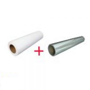 US Stock, 1 Roll White Color Eco-Solvent Printable Heat Transfer Vinyl with 1 Roll Application Tape 29" X 5 Yard