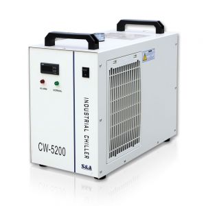 S&A CW-5200AH Industrial Water Chiller (AC 1P 220V 50Hz) for a Single 8KW Spindle / Welding Machine / One 130-150W CO2 Glass Laser Tube Cooling, 0.71HP