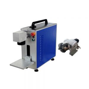 Portable 30W Fiber Laser Marking Metal EngravingEZ Cad FDA Certified, Rotary Axis Include