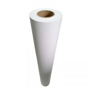 US Stock, 54" (1.37m) White Glue Gloss Film with Permanent Adhesive and Double PE Liner