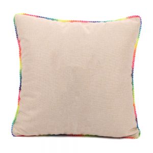 10pcs Linen Sublimation Blank Pillow Case Cushion Cover with Colorful Rim