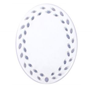 100pcs 3" Oval Doliy Leaf Ceramic Ornament