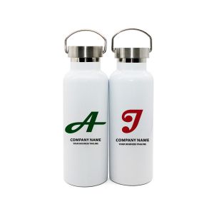 CALCA 500ml White/Silver Double Walled Stainless Water Bottle