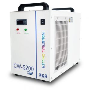 S&A CW-5200TG Industrial Water Chiller (AC 1P 220V, 50Hz) for Single 150W CO2 Glass Laser Tube Cooling