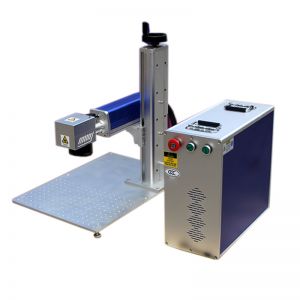 US Stock, CALCA 20W Split Fiber Laser Marking Machine, Raycus Laser & Rotation Axis, FDA