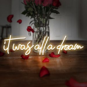 CALCA Warm White it was all a dream Neon Sign,Size- 43.3X 6 inches