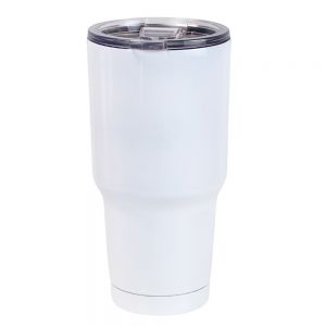 US Stock-CALCA 30oz 25 Pack Sublimation Tumbler Blanks White, Stainless Steel Insulated Tumbler with Lid Double Wall Vacuum Coffee Cup Large Travel Mug