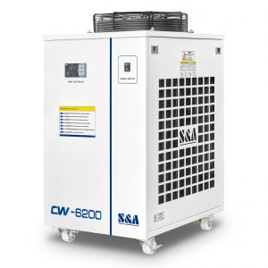 S&A CW-6200AI Industrial Water Chiller for 200W CO2 RF Laser or 600W CO2 Laser (2.31HP, AC 1P 220V 60Hz)