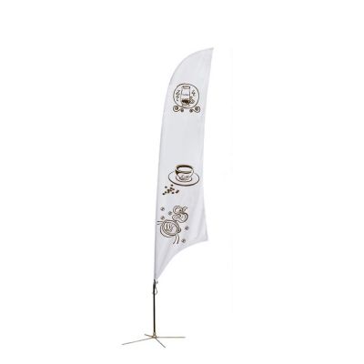 13.1ft Feather Banner with Cross Base (Single Sided Printing)