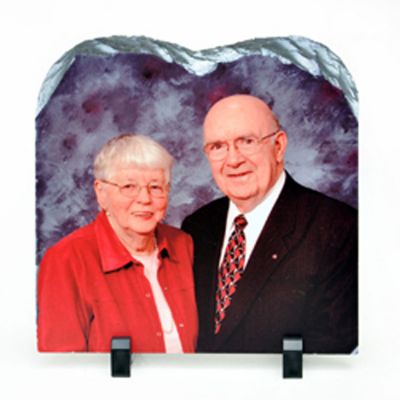 Big Square Sublimation Photo Slate  with M-Shape on the Top (30 x 30CM)