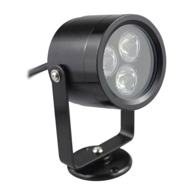 12V 3x1W RGB Black Underwater Lamp