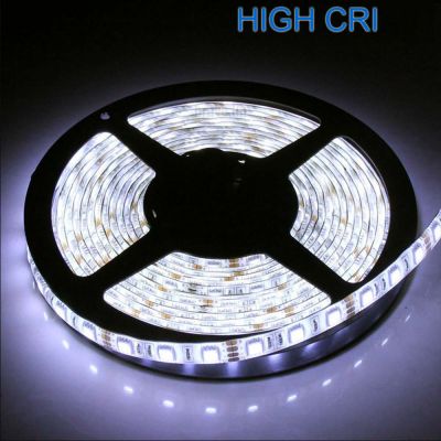 High CRI Super Brightness White Light 5M Waterproof IP65 300 LED Strip Light 2835 SMD String Ribbon Tape Roll 12VDC