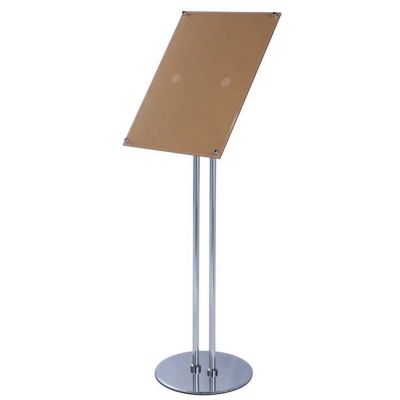 A3 Size Pedestal Sign Stand Adjustable Height Acrylic Display Frame