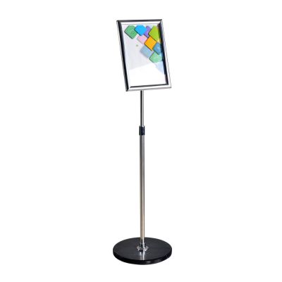 Pedestal Sign Stand Adjustable Height Display Frame