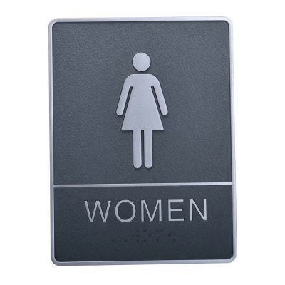 Female, Toilet, Restroom Signs With Braille, ABS New Material