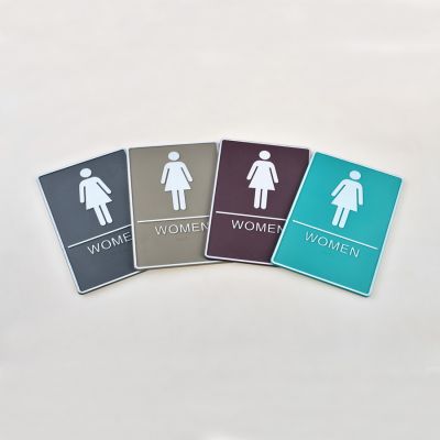 Female, Toilet, Restroom Signs With Braille, ABS Plastic