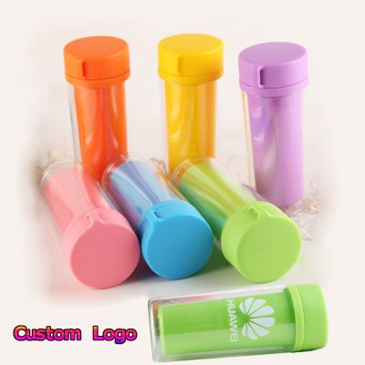 Plastic Travel Mugs with Custom Logo, 6 Color - 4 Color Imprint