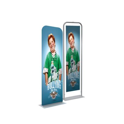 24" Silver EZ Tube Banner Stand with Custom Printing Graphic