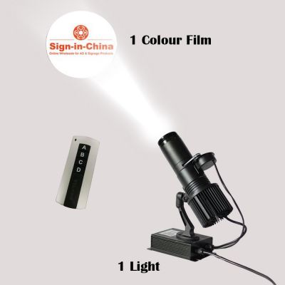 US Stock 30W Indoor Black Remote Control LED Gobo Projector Advertising Logo lamp (with Custom Rotating Glass Gobos)