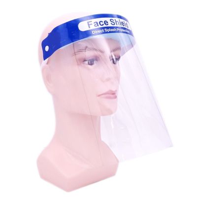 US Stock, CE FDA Registered Disposable Safety Face Shield Fluid Resistant Full Face Mask Transparent Single Use Mask Visor Protection from Splash and Splatter (10Pcs/Pack)