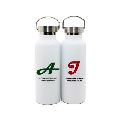 CALCA 500ml White/Silver Double Walled Stainless Water Bottle