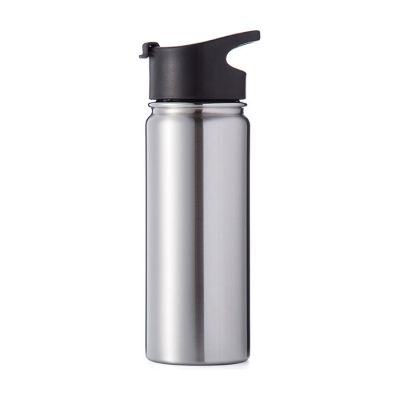 CALCA 18oz Wide Mouth Stainless Steel Bottles with Sublimation Coating and Flip Cover Lid Sliver