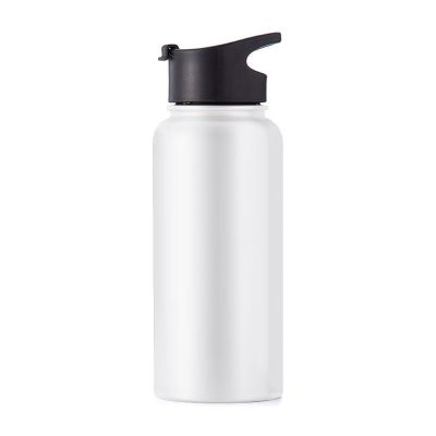 US Stock, 60pcs/Pack 750ml Blank Aluminum Sports Bottle for Sublimation Printing, White (Local Pick-Up)