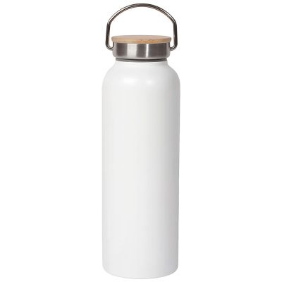 US Stock - CALCA 10 Pack 17oz Sublimation White Stainless Steel Sport Bottle Blanks, Portable Vacuum Insulated Water Bottle with Bamboo-Lid, Powder Coated(Local Pick-up)