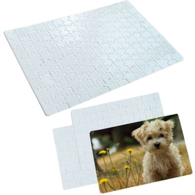US Stock-CALCA 50Set Sublimation Blanks Puzzles White Jigsaw Puzzle Blanks for Sublimation Printing (A4-120 Style)