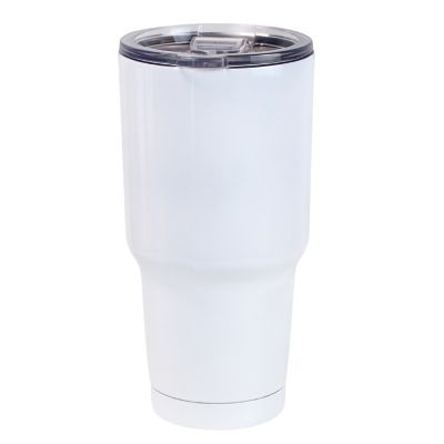 US Stock-CALCA 30oz 25 Pack Sublimation Tumbler Blanks White, Stainless Steel Insulated Tumbler with Lid Double Wall Vacuum Coffee Cup Large Travel Mug