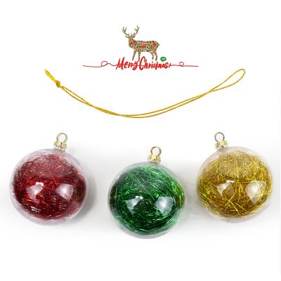 US Stock, CALCA 100PCS 3.74" x 2.95"x 1.97" Christmas Ornaments Clear Christmas Glass Balls Decorative Christmas Tree Ornaments Holiday Party