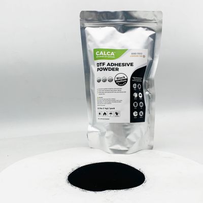 US Stock, CALCA Direct to Film TPU DTF Powder, Digital Transfer Hot Melt Adhesive Powder (2.2lbs Pack, 35.2oz, Medium, Black, Anti-sublimation)