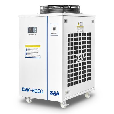 S&A CW-6200AI Industrial Water Chiller for 200W CO2 RF Laser or 600W CO2 Laser (2.31HP, AC 1P 220V 60Hz)