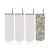 10pcs 20oz Taperless Sublimation Blank Skinny Tumbler Stainless Steel Insulated Water Bottle Double Wall Vacuum Travel Cup With Sealed Lid and Straw (White)