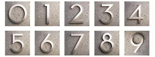 Modern Stainless Steel Numbers For Adderss Plaque