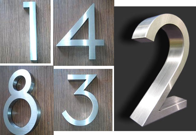 Modern Stainless Steel Numbers For Adderss Plaque